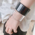 Colorful Acrylic Resin Open Bracelet Geometric Simple Transparent Tortoiseshell Acetate Plate Cuff Bangle Lightweight Chunky Thick Thin Wide Face ...