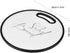 Elegant Round Shape White Plastic Cutting Board, with a Hanging Hole Plastic Chopping Board, Kitchen Tool Cutting Mat for Home Kitchen Sushi Resta...