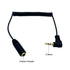 Seadream Coiled 3.5mm to 2.5mm Aux Cable 2Pack Coiled 2.5mm Right Angled Male to 3.5mm Female Headset Audio Adapter Cable Extender Stereo Jack,Str...
