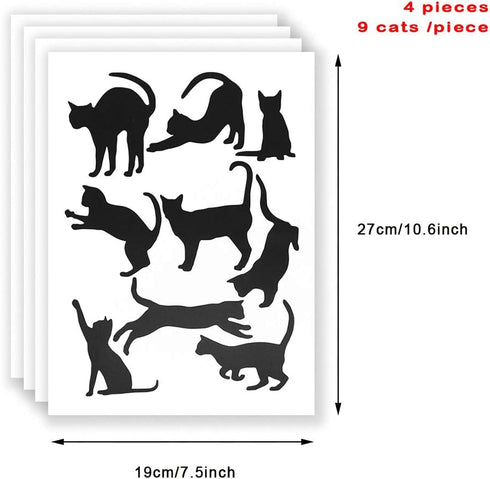 Grenerics Black Cat Wall Stickers for Kids Cat Wall Decals Bedroom Cat Vinyl Sticker Wall Art Stickers 36PCSby Baryuefull...