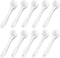 Giantree 10 PCS Teaspoon Measuring Spoons, Food Grade Long Handle Plastic Scoop Set 5 ml Reusable White Measuring Spoon for Coffee Sugar Spices Pr...