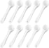 Giantree 10 PCS Teaspoon Measuring Spoons, Food Grade Long Handle Plastic Scoop Set 5 ml Reusable White Measuring Spoon for Coffee Sugar Spices Pr...