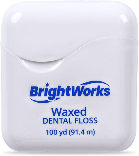 BrightWorks Dental Floss Waxed - 100 Yards (Pack of 4)...