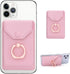 Cell Phone Card Holder RFID Ring Stand Stick on Wallet Card Holder for Back of Phone iPhone Android and All Smartphones Adhesive Credit Card Holde...