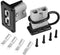 120Amp Battery Quick Disconnect Connector, 2 AWG, 2PC Grey Power Disconnect Housings with Bracket and Dust Cover (2PCS 120A 2AWG)...