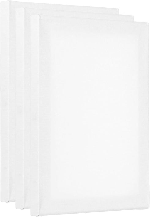 PATIKIL Paint Canvases Panel for Painting, 3 Pack 7x9 Inch Rectangle Wood Frame Stretched Blank Art Board Panels for Acrylic, Oil, Tempera Paintin...