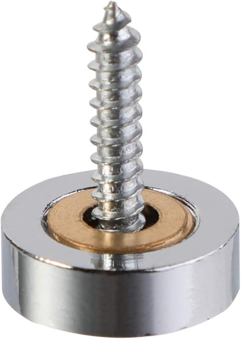 20 PCS Screw Covers Decorative Caps (Solid Construction) Mirror Screws Fasteners, 3/5" Diameter, Chrome...