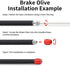 4 sets Bicycle Brake Olive Connecting Insert Kit for Avid SRAM Bike Hydraulic Disc StealthamaJig Brake Hose STEALTH-A-MAJIG Quick Install, Red...
