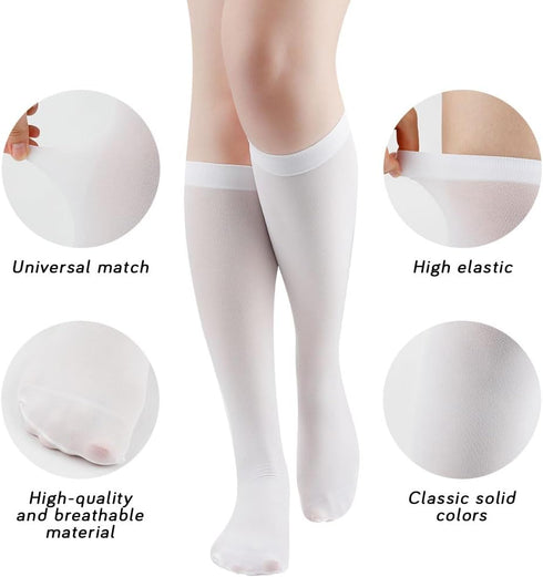 Stockings for Women,Knee High Socks,Thigh High Stockings,White Stockings for Women,Stocking Cosplay,Maid Costume...