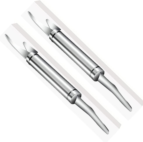 2Pcs Shrimp Deveiner Tool and Peeler, Toadfish Shrimp Cleaner, 5 in 1 Multifunctional Shrimp Peeler and Deveiner Tool, Oyster Shucking Knife, Ergo...