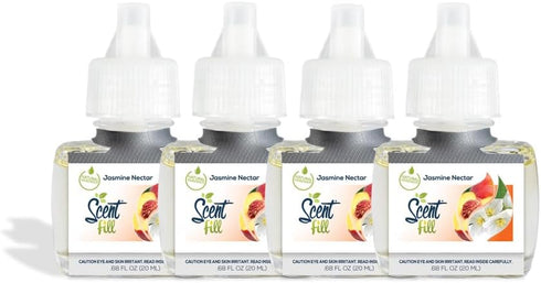 Scent Fill Jasmine Nectar Plug in Air Freshener, 4 Scented Oil Refills...