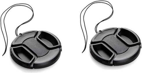 D5200 Lens Cap (52MM) for Nikon D5500 D5200 D3200 w/ NIKKOR AF-S 18-55mm Lens, for Canon EF-M 18-55mm 55-200mm Lens (2 Pack)...