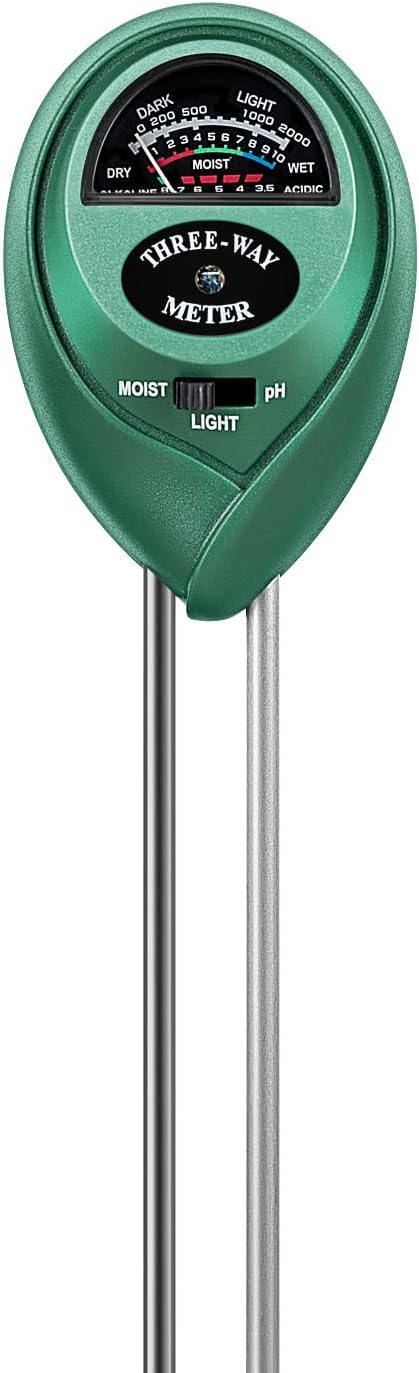 VIVOSUN Soil Tester, 3-in-1 Plant Moisture Meter Light and PH Tester for Home, Garden, Lawn, Farm, Indoor and Outdoor Use, Promote Plants Healthy ...