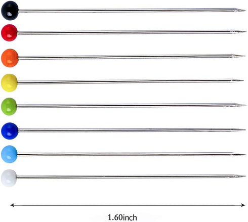 Sewing Pins 800 PCS Straight Quilting Pins 1.6 in Glass Ball Head Pins for Fabric Crafting...