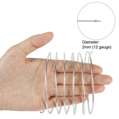 Tenn Well 12 Gauge Aluminum Wire, 100 Feet 2mm Bendable Metal Craft Wire for Sculpting, Armature, Jewelry Making, Floral Making, Doll Making, Mode...
