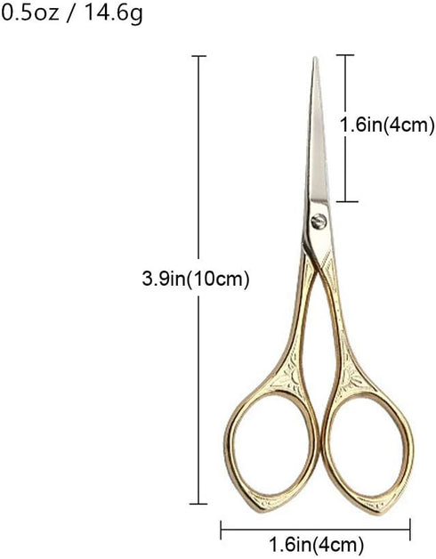 Small Embroidery Scissors, 3.9in Stainless Steel Sharp Craft Shears for Sewing, Art Work, Threading, Needlework Small Projects...