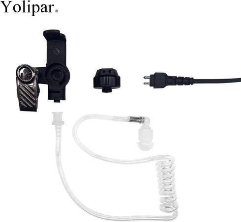 RDM2070D 2-Pin 2-wire Motorola Walkie Talkies Earpiece Surveillance Kit Compatible with CLS1410 CLS1110 CP200D GP300 GP2000 BPR40 Radio with Big P...