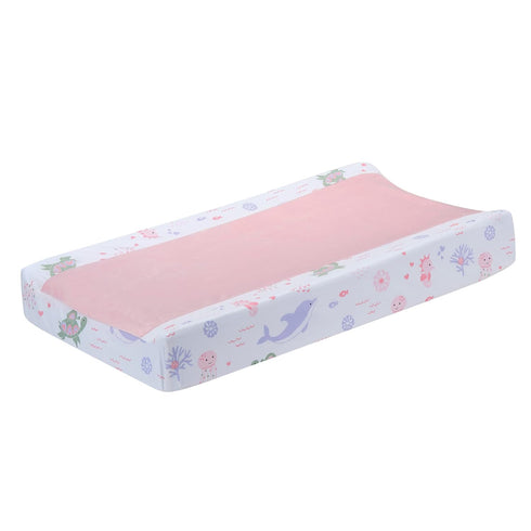 Lambs & Ivy Sea Dreams Dolphin/Turtle Underwater Nautical Changing Pad Cover...