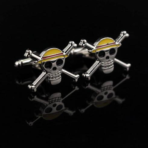 One Pieces Cufflinks Luffy Skull Cuff links Men's Accessories Gifts...