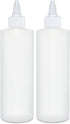 BRIGHTFROM Condiment Squeeze Bottles, 8 OZ Empty Squirt Bottle with Twist Top Cap, Leak Proof - Great for Ketchup, Mustard, Syrup, Sauces, Dressin...