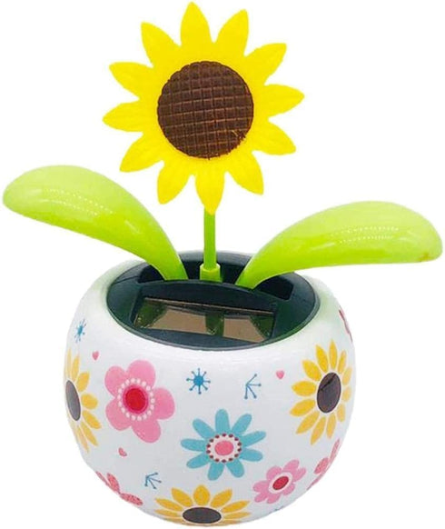 Sunflower Solar Dancing Flower Solar Dancing Solar Toys, Solar Powered Swinging Animated Dancer Toy Office Desk Car Decoration for Car, Funny Orna...