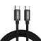 60W PD Type C to Type C 1M 2.0 Data Cable Compatible with Smartphones, Laptops, Game Console, Hard Disk, Camera and More Useful for Charge/Transfe...