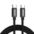 60W PD Type C to Type C 1M 2.0 Data Cable Compatible with Smartphones, Laptops, Game Console, Hard Disk, Camera and More Useful for Charge/Transfe...