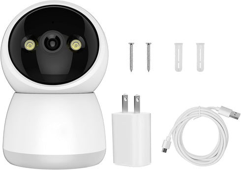 Indoor Security Camera 2K HD 360 Degree Night Vision Camera, WiFi 2.4GHZ & 5GHz Home Camera with Motion Detection & Tracking for Baby and Pet/Dog/...