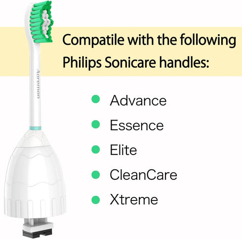 Aoremon Replacement Toothbrush Heads for Philips Sonicare E-Series Essence HX7022/66 and other Screw-on Electric Toothbrush Model, 6 Pack...