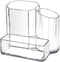 Clear Acrylic Pencil Pen Holder Cup, Desk Organizers and Accessories, Makeup Brush Holder 3 Compartments, Modern Minimalist Desktop Stationery Sto...