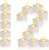 Flameless LED Tea Light Candles: 12 Pack Battery - Powered Fake Candles,Batteries Included,Unscented,for Seasonal & Festival Celebration,Warm Yell...