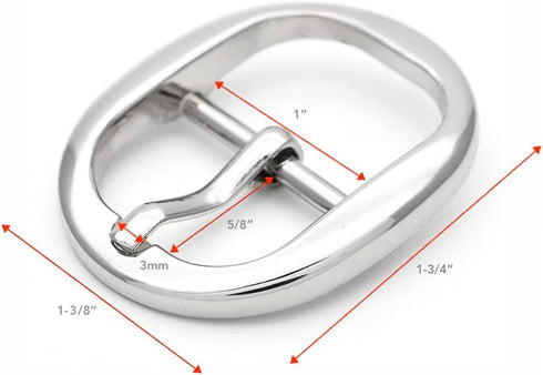 CRAFTMEMORE 4pcs 1 Inch Single Prong Belt Buckle Square Center Bar Buckles Leather Craft Accessories L4153...