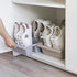 Simple modern Nordic style vertical economy slippers rack space home shoes storage WF (Beige)...