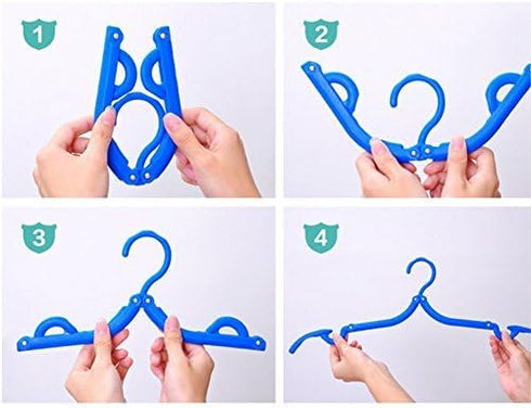 10 Pcs Travel Hangers Cruise Ship Essentials Accessories Portable Folding Clothes Hanger Foldable Drying Rack...