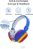 Acuvar Wireless or Wired Bluetooth 5.2 Rechargeable Over The Ear Headphones with Silicone Fidget Pop Bubbles Microphone, Powerful Surround Stereo ...
