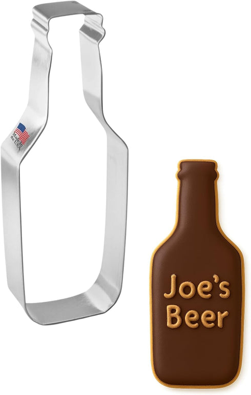 Bottle and Mug Cookie Cutter 4 Pc Set HS0465 with Sugar Cookie Recipe Card. Foose Brand USA...