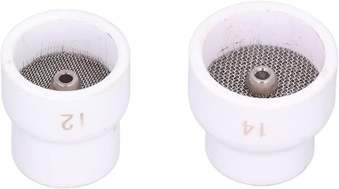 2Pcs TIG Welding Cup Welding Torch Cup Ceramic Nozzle Accessory Kit for WP9/17/18/20/25/26 (White)...