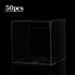 Lucky Monet Clear Gift Boxes 2" x 2" x 2" - 50 Pack, Clear PVC Plastic Boxes Transparent Packing Box Favor Square Boxes for Thanksgiving, Christma...