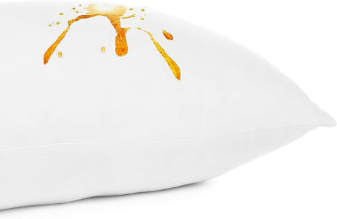 100% Waterproof Pillow Covers Standard Size with Zipper (Set of 2), Pillow Protector, Pillow Cases, Protect Pillow from Liquid, 20 x 26 Inches, En...
