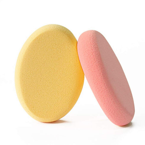 Oval Puff 2 Packs Skin Tone and Pink Make-up Egg Air Cushion Puff Beauty Egg Foundation Sponge Professional Makeup Sponge Wet and Dry...