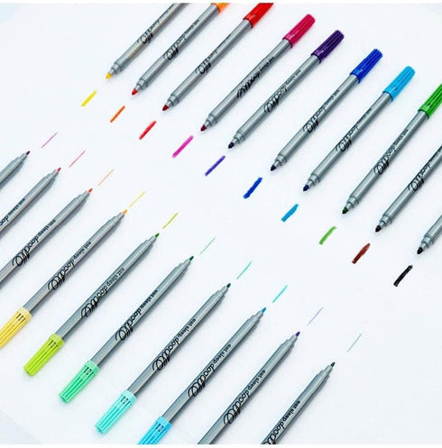 eatsleepdoodle Artist Set of 20 Original Doodle Wash-Out Fabric Marker Set - Double-Ended Felt Tips in Handy Storage Box...