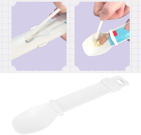 Sliding Cat Strip Squeeze Spoon, Multifunctional Cat Treat Feeding Spoon Pet Spoons Cat Feeder, Cat Wet Treats Dispense Spoon for Lickable Wet Cat...