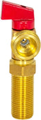 Eastman Brass Outlet Box Red Handle Washing Machine Valve, 1/2 Inch MIP x 3/4 Inch MHT, Quarter Turn Ball Valve, Hot Water Applications, 60280...