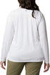 Columbia Women's Plus Size PFG Tidal Tee II Sun Protection Long Sleeve Shirt, White/Cirrus Grey Logo, 2X...