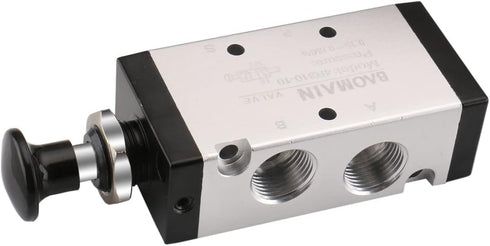 Baomain Hand Pull Valve 2 Position 5 Way G3/8 Air Hand Lever Operated Valve Pneumatic Solenoid Valve Manual Control Push-Pull 4R310-10...