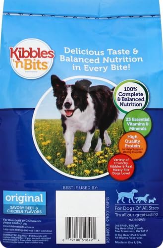 Kibbles 'n Bits Dog Food Original Savory Beef & Chicken Flavor...