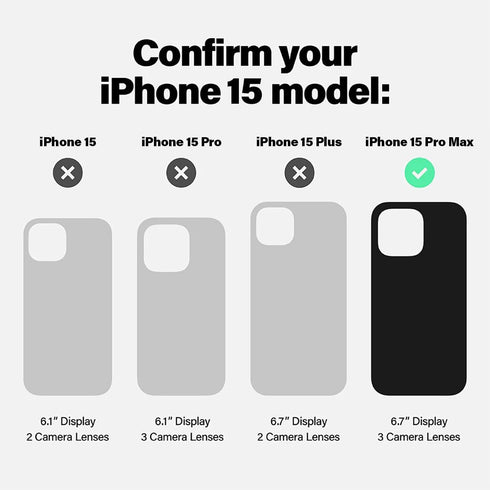 Incipio cru. Protective Phone Case for iPhone 15 Pro Max - Ultra-Responsive Buttons & Raised Edges, Wireless & 5G Compatible, Plastic-Free Recycle...