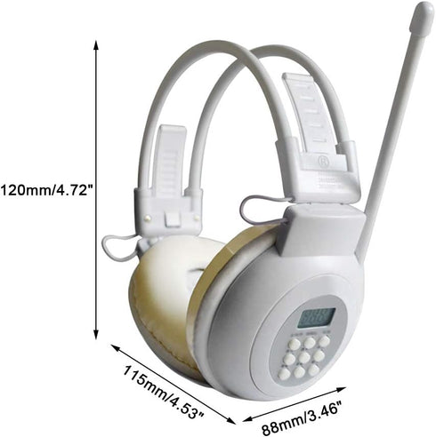 Headphone Radio,Portable FM Radio Headphones with LCD Display Noise Reduction Ear Muffs,FM Receiver Headphones,Wireless Headset with Radio for Wal...