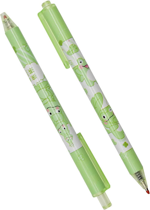 Maydahui 42PCS Green Matcha Frog Gel Pens Cute Cartoon Animal Pen Retractable Printing Pens Black Ink for Office School Party...