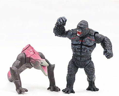 HANBO The King of Monster toys Movable Joint Action Figures, Mini Dinosaur Playsets Kids Birthday Gifts Cake Toppers Pack (mini 10 gold)...